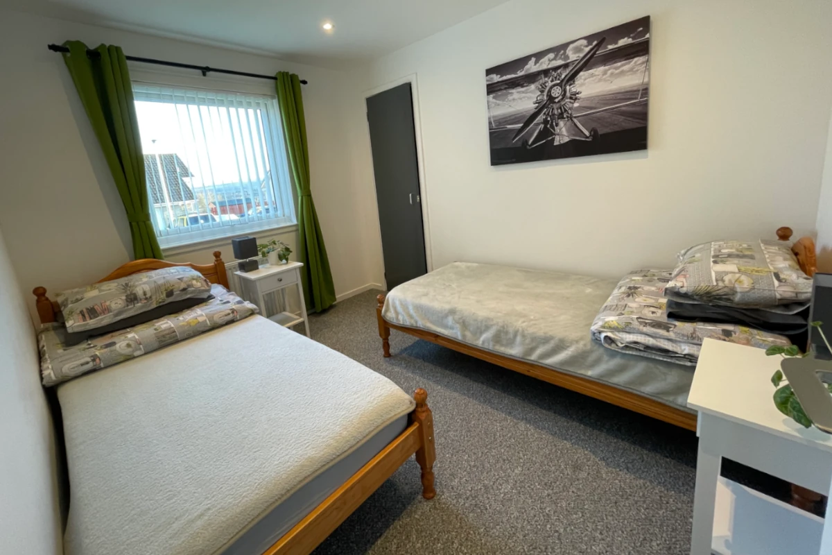 Twin bedroom at Blarmore Bungalow