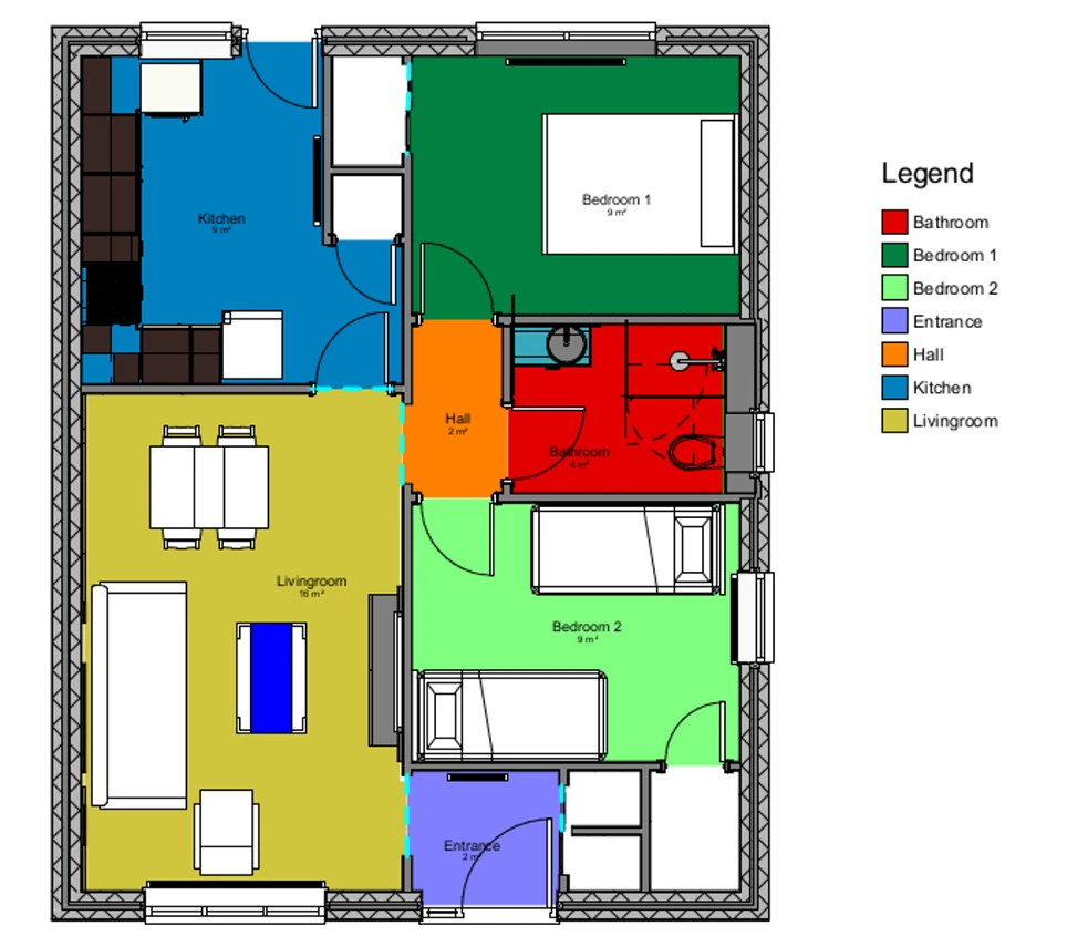 Floor plan of Blarmore Bungalow